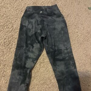 Lulu Lemon Align Leggings in color Diamond Dye Patch Grey Graphite, size 2.